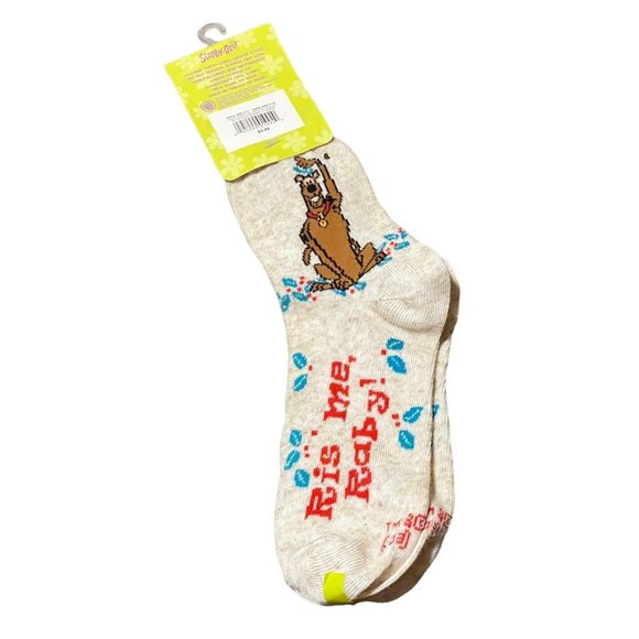 Vintage Scooby Doo Christmas Mistletoe Socks Adult NEW - Picture 4 of 5